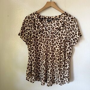 Torrid | Leopard Georgette Cage Front Blouse